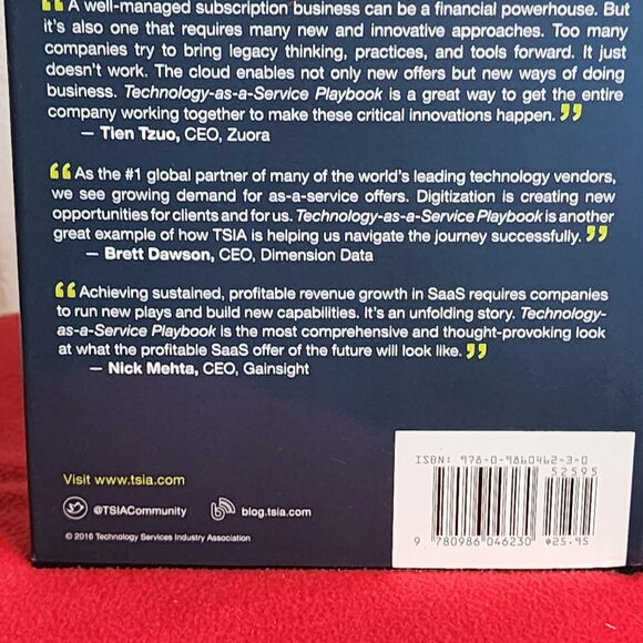 Technology as a Service Playbook by Thomas Lah and JB Wood Hardback Book - Picture 8 of 16